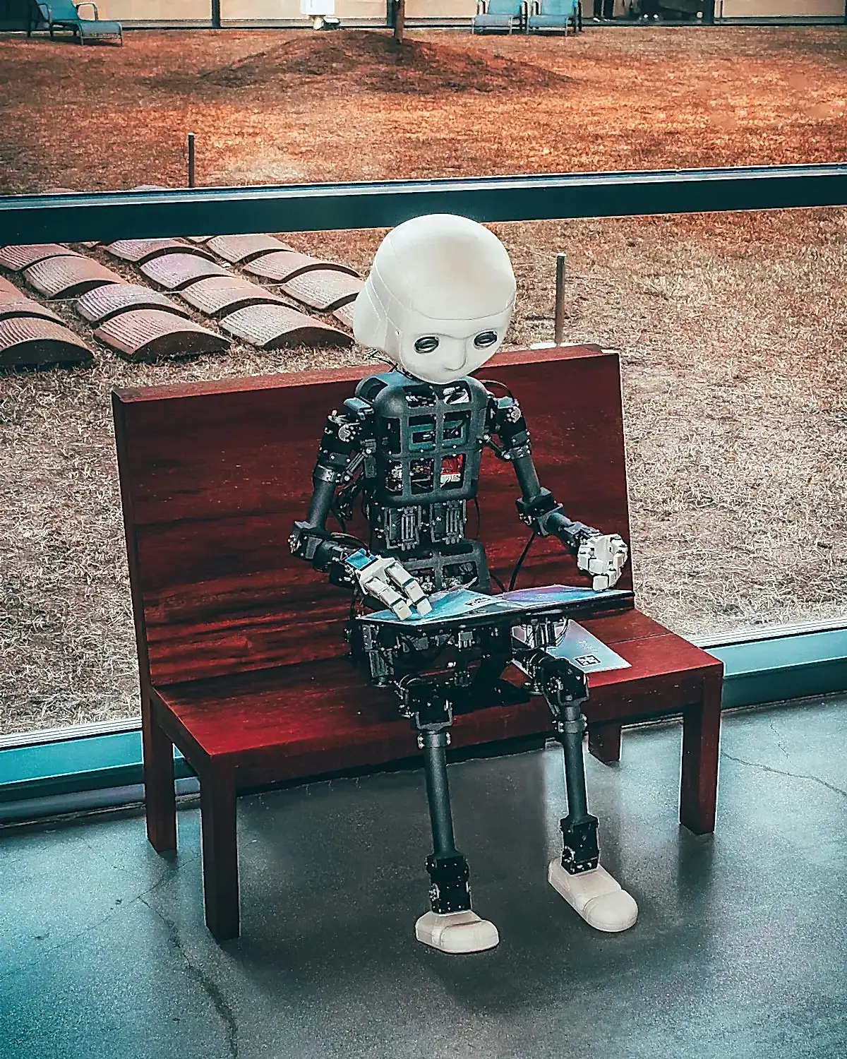 AI automation workflow interface displayed in a professional London business office setting