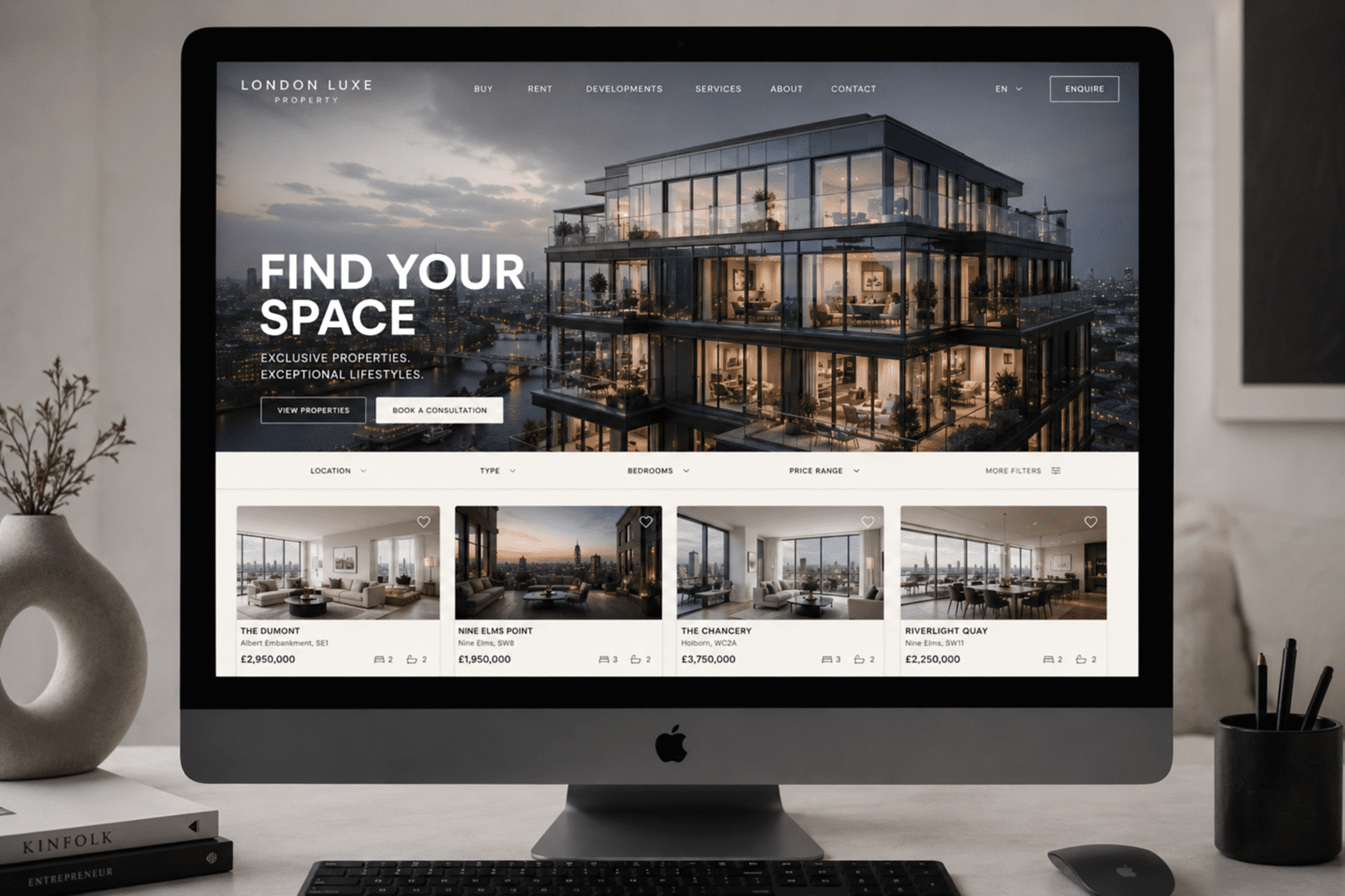 Hospitality & Property — web design project 1